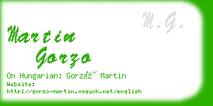 martin gorzo business card